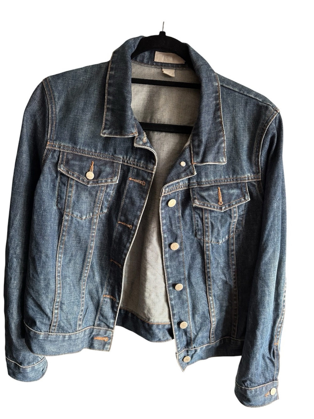 J. Crew Medium Blue Denim Jacket with Button Front